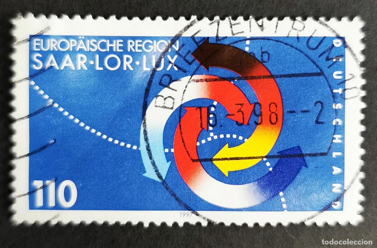 Sellos: Sello Alemania R. Federal 1997, Regi&oacute;n Europea de Saar-Lor-Lux, 110 Pf. Michel: DE 1957
