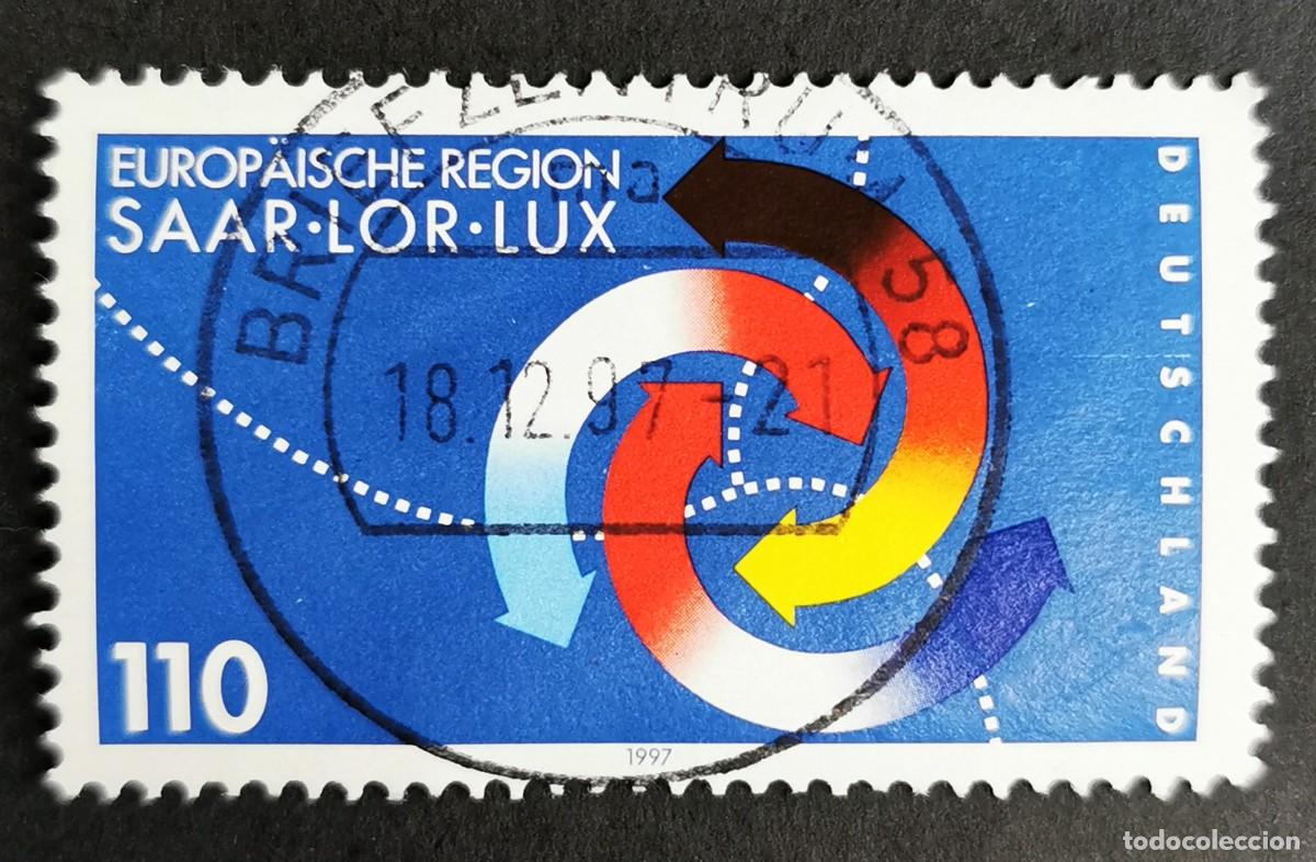 Sellos: Sello Alemania R. Federal 1997, Regi&oacute;n Europea de Saar-Lor-Lux, 110 Pf. Michel: DE 1957