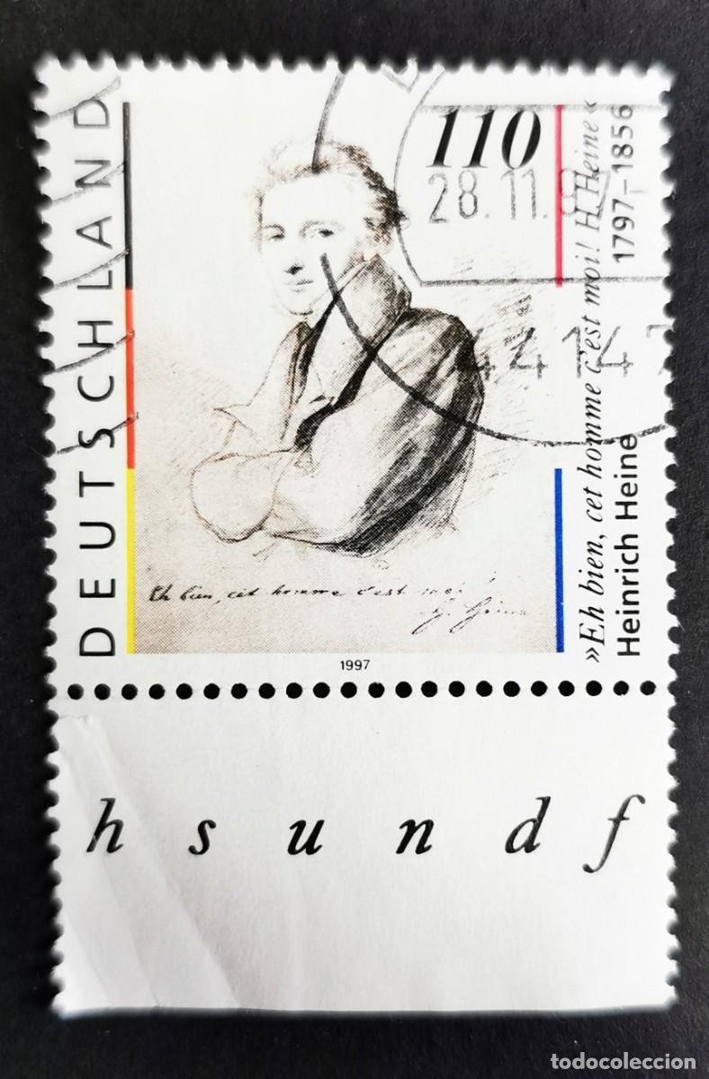 Sellos: Sello Alemania R. Federal 1997, Heinrich Heine (1797-1856), 110 Pf. Michel: DE 1962