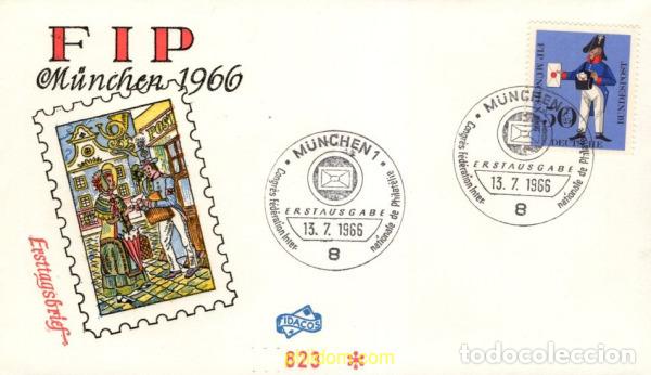 Sellos: 733090 MNH ALEMANIA FEDERAL 1966 CONGRESO DE LA FEDERACION INTERNACIONAL DE FILATELIA EN MUNICH