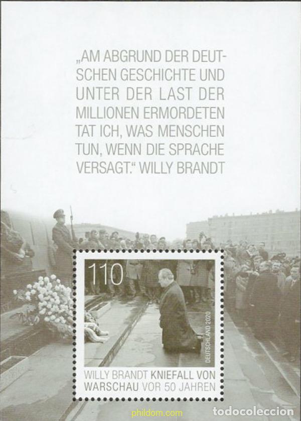 Sellos: 639609 MNH ALEMANIA FEDERAL 2020 HOMENAJE A WILLY BRANDT