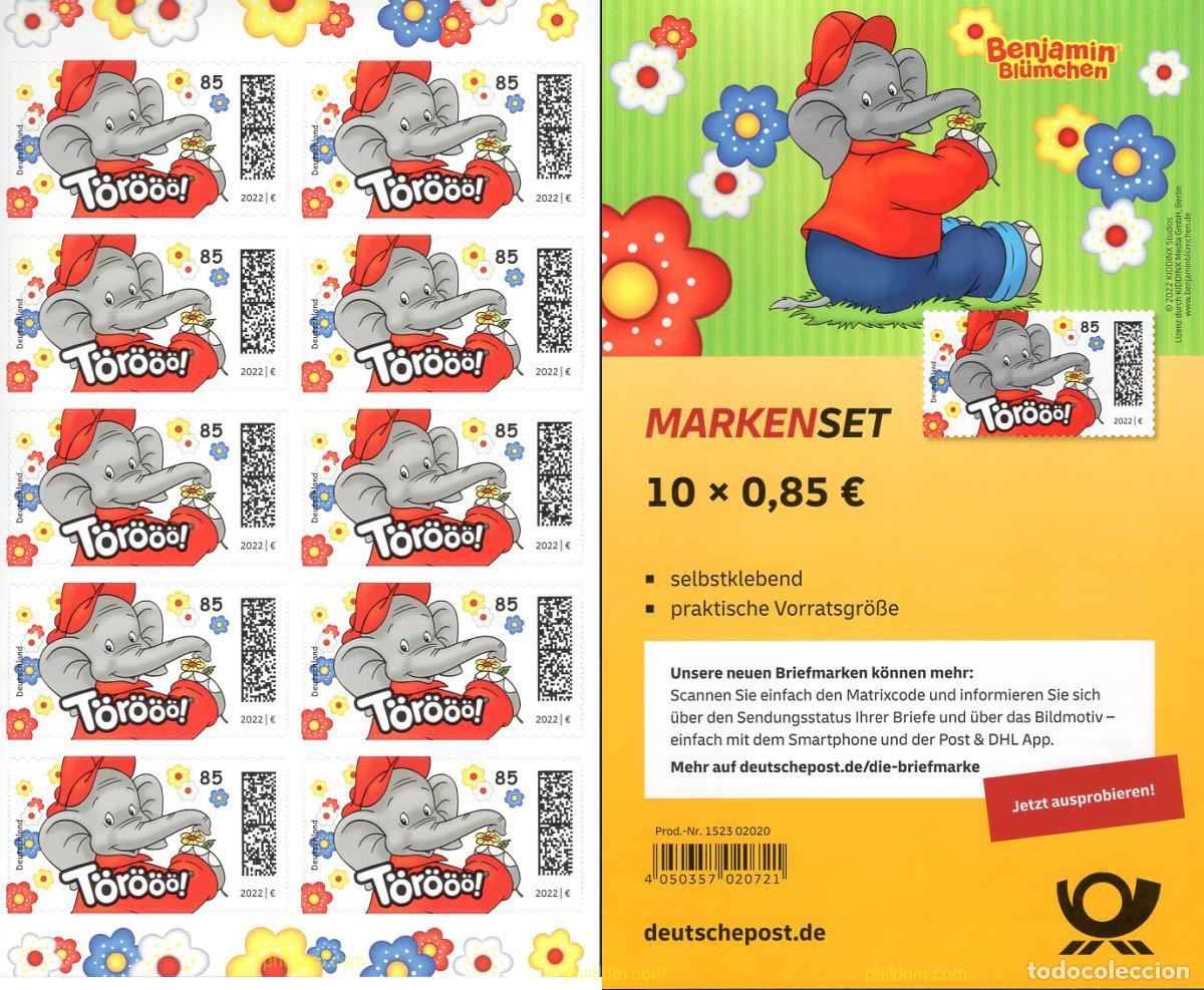 Sellos: 671990 MNH ALEMANIA FEDERAL 2022 45 ANIVERSARIO DE BENJAM&Iacute;N, EL ELEFANTE PARLANTE