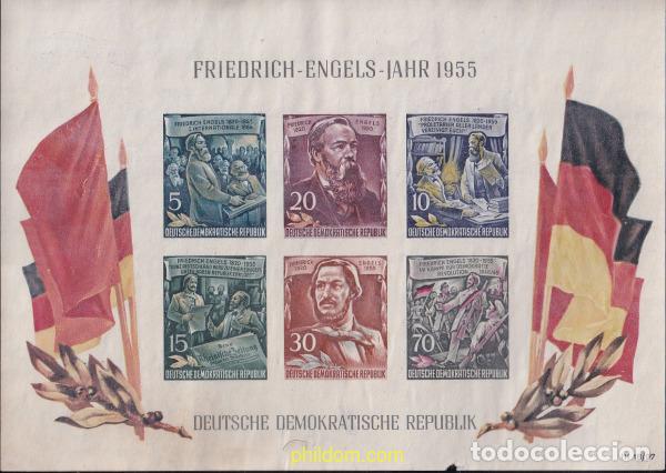 Sellos: 714308 MNH ALEMANIA DEMOCRATICA 1955 HOMENAJE A FRIEDRICH ENGELS