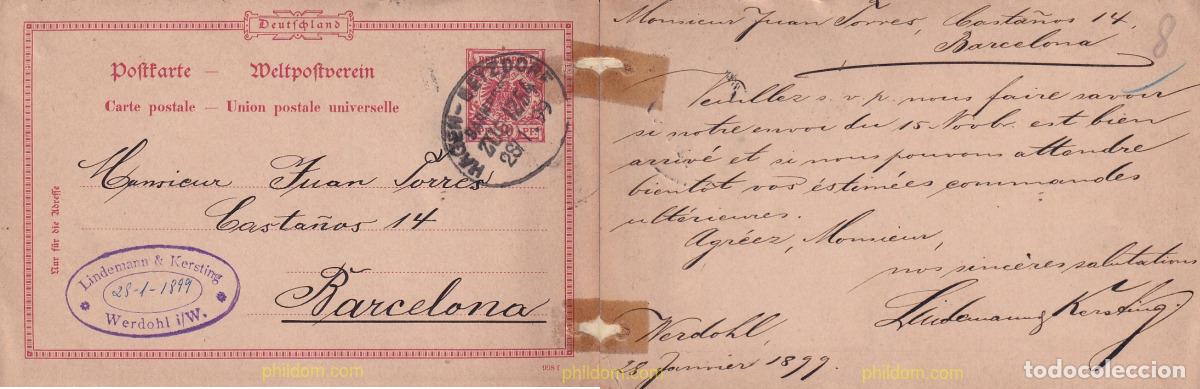Sellos: 775509 USED ALEMANIA 1889 CIFRA Y AGUILA