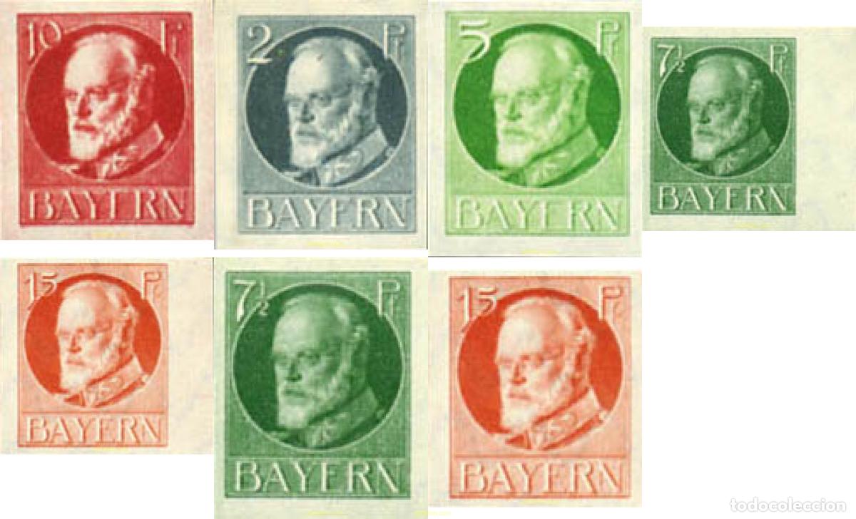 Sellos: 765203 HINGED ALEMANIA. Baviera 1916 LUIS III