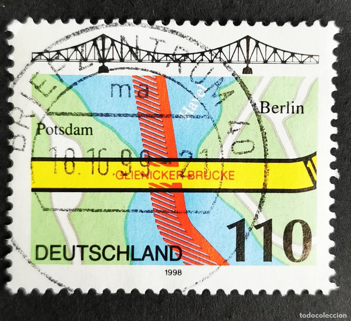 Sellos: Sello Alemania R. Federal 1998, Puente de Glienicke, Berl&iacute;n, 110 Pf. Michel: DE 1967