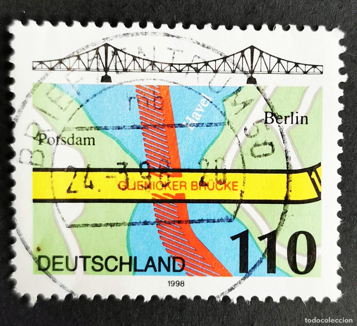 Sellos: Sello Alemania R. Federal 1998, Puente de Glienicke, Berl&iacute;n, 110 Pf. Michel: DE 1967