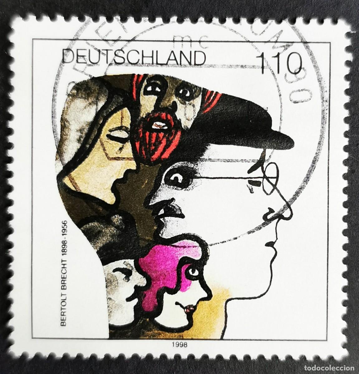 Sellos: Sello Alemania R. Federal 1998, Centenario del nacimiento de Bertolt Brecht, 110 Pf. Michel: DE 1972
