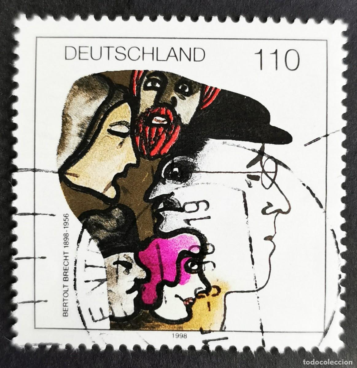 Sellos: Sello Alemania R. Federal 1998, Centenario del nacimiento de Bertolt Brecht, 110 Pf. Michel: DE 1972