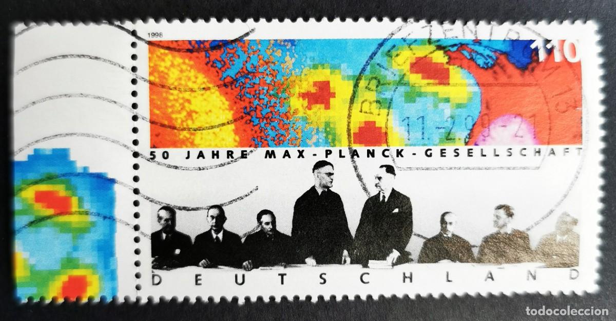 Sellos: Sello Alemania R. Federal 1998, Sociedad Max Planck, 110 Pf. Michel: DE 1973