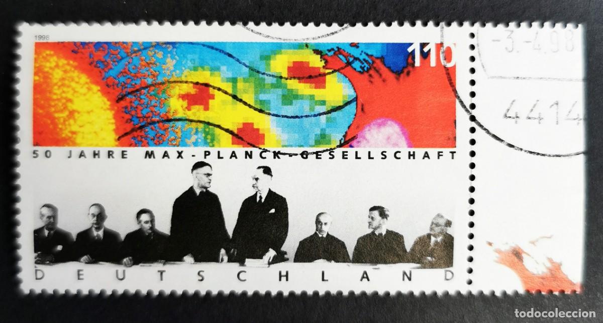 Sellos: Sello Alemania R. Federal 1998, Sociedad Max Planck, 110 Pf. Michel: DE 1973