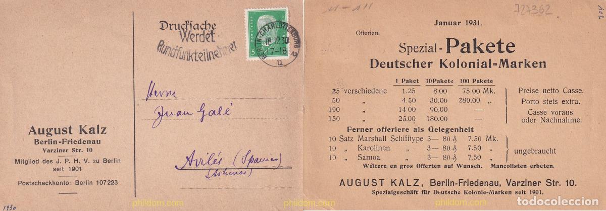 Sellos: 727362 USED ALEMANIA 1928 PRESIDENTES
