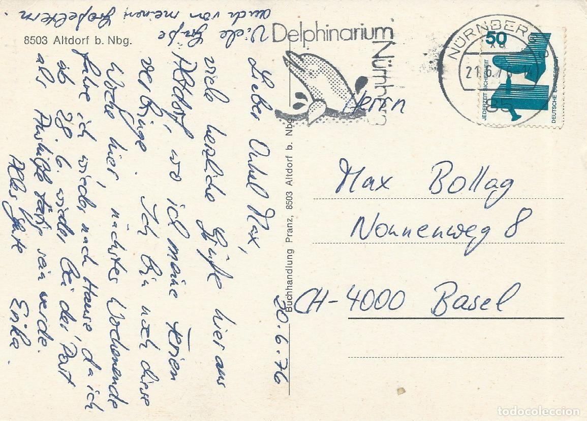 Sellos: 1976. ALEMANIA/GERMANY. RODILLO/SLOGAN. ZOO DE NUREMBERG. DELFINARIO. NATURALEZA/NATURE. FAUNA.