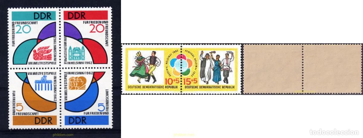 Sellos: 707287 MNH ALEMANIA DEMOCRATICA 1962 8&ordm; FESTIVAL MUNDIAL DE LA JUVENTUD Y DE LOS ESTUDIANTES EN HE