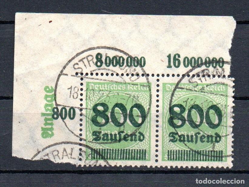 Sellos: REPUBLICA DE WEIMAR. 1923 800T op 500 Mk - Falsch, Fake Mi 307