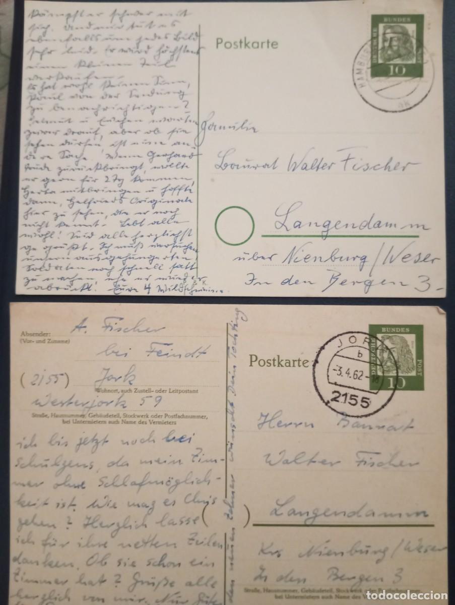 Sellos: ALEMANIA, 1962, ENTERO POSTAL, POSTKARTE Y POSTKARTE PRIVADO CON SELLO