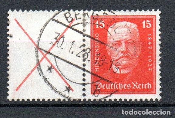 Sellos: ALEMANIA TERCER REICH. COMBINACION. W25. X/404 , X+15