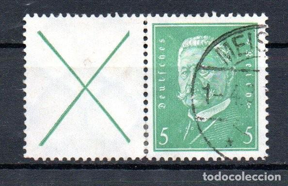 Sellos: ALEMANIA TERCER REICH. COMBINACION. W27. X/411 , X+5