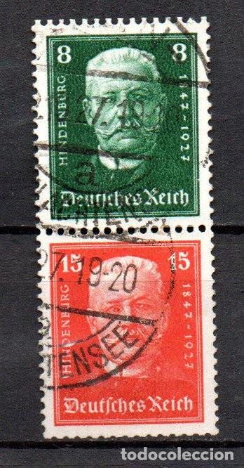 Sellos: ALEMANIA TERCER REICH. COMBINACION. S36. 8+15