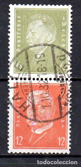 Sellos: ALEMANIA TERCER REICH. COMBINACION. S46. 6+12