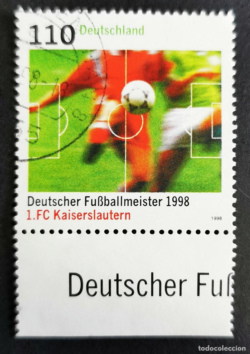 Sellos: Sello Alemania R. Federal 1998, FC Kaiserslautern - Campe&oacute;n f&uacute;tbol alem&aacute;n, 110 Pf. Michel: DE 2010