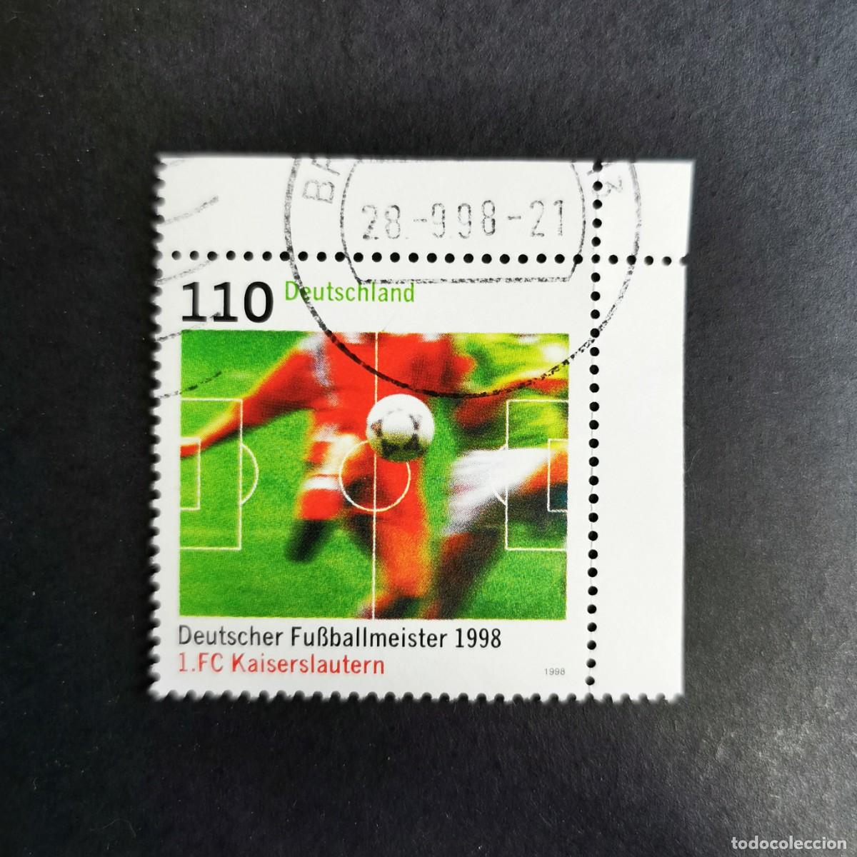 Sellos: Sello Alemania R. Federal 1998, FC Kaiserslautern - Campe&oacute;n f&uacute;tbol alem&aacute;n, 110 Pf. Michel: DE 2010