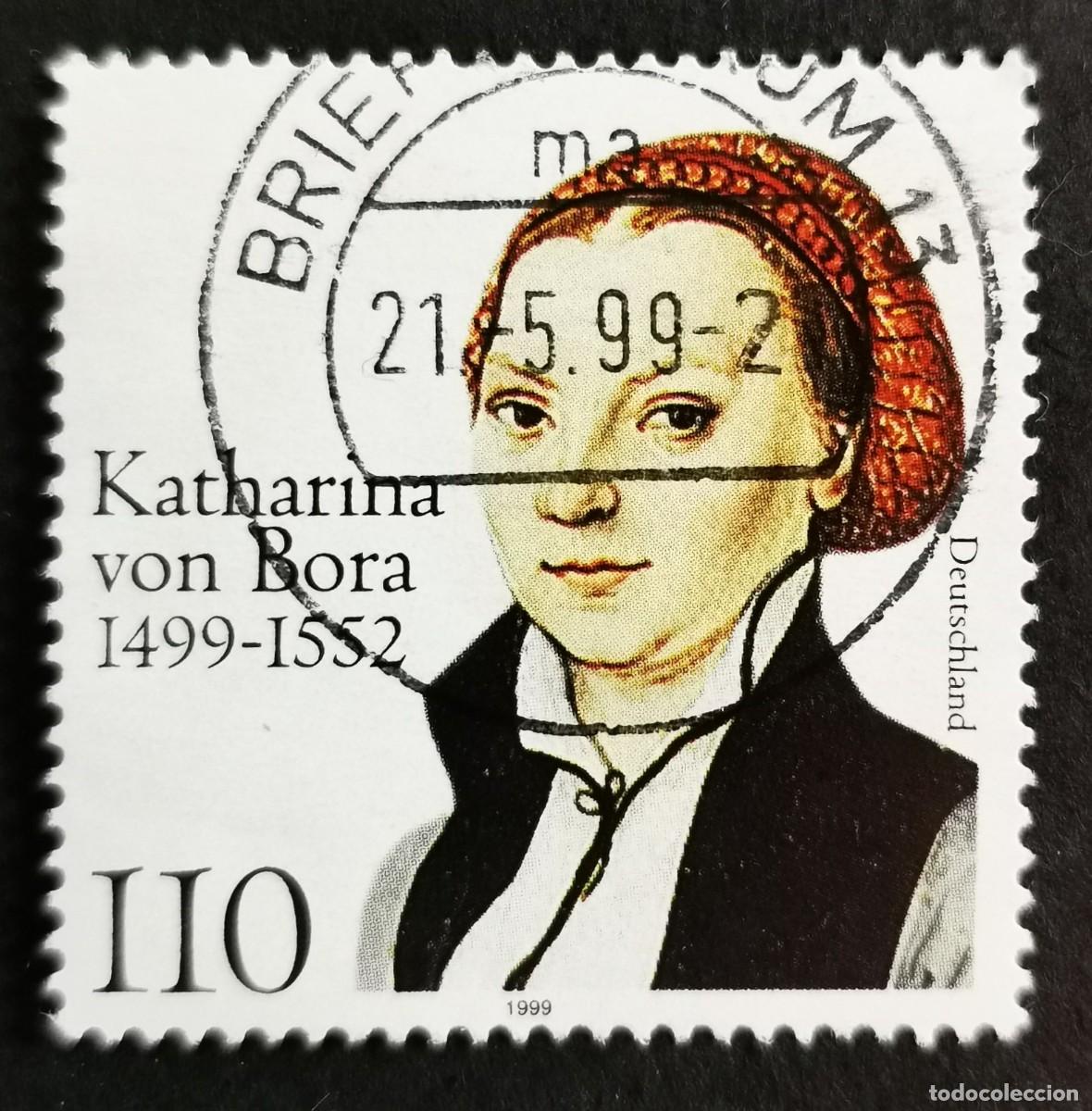 Sellos: Sello Alemania R. Federal 1998, Catalina de Bora (1499-1552), 110 Pf. Michel: DE 2029
