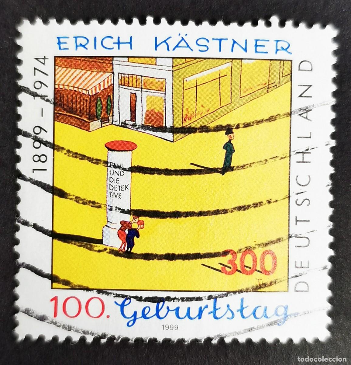 Sellos: Sello Alemania R. Federal 1999, Centenario nacimiento de Erich Kastner , 300 Pf. Michel: DE 2035
