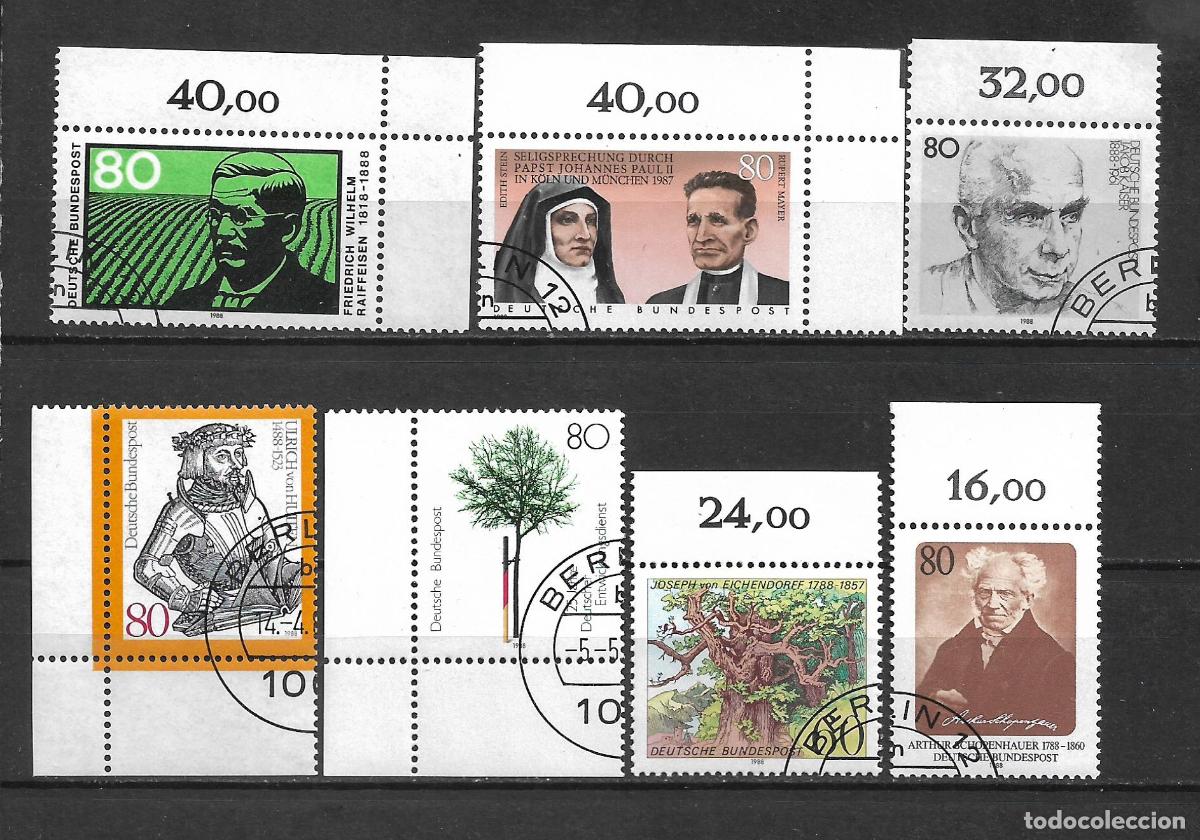 Sellos: alemania 1988 lote 7 series completas primer dia ** - 1/19