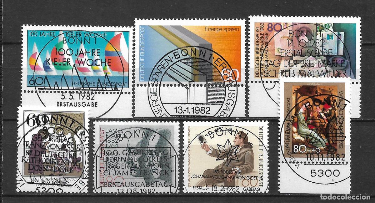 Sellos: alemania 1982 lote 7 series completas primer dia ** - 1/19