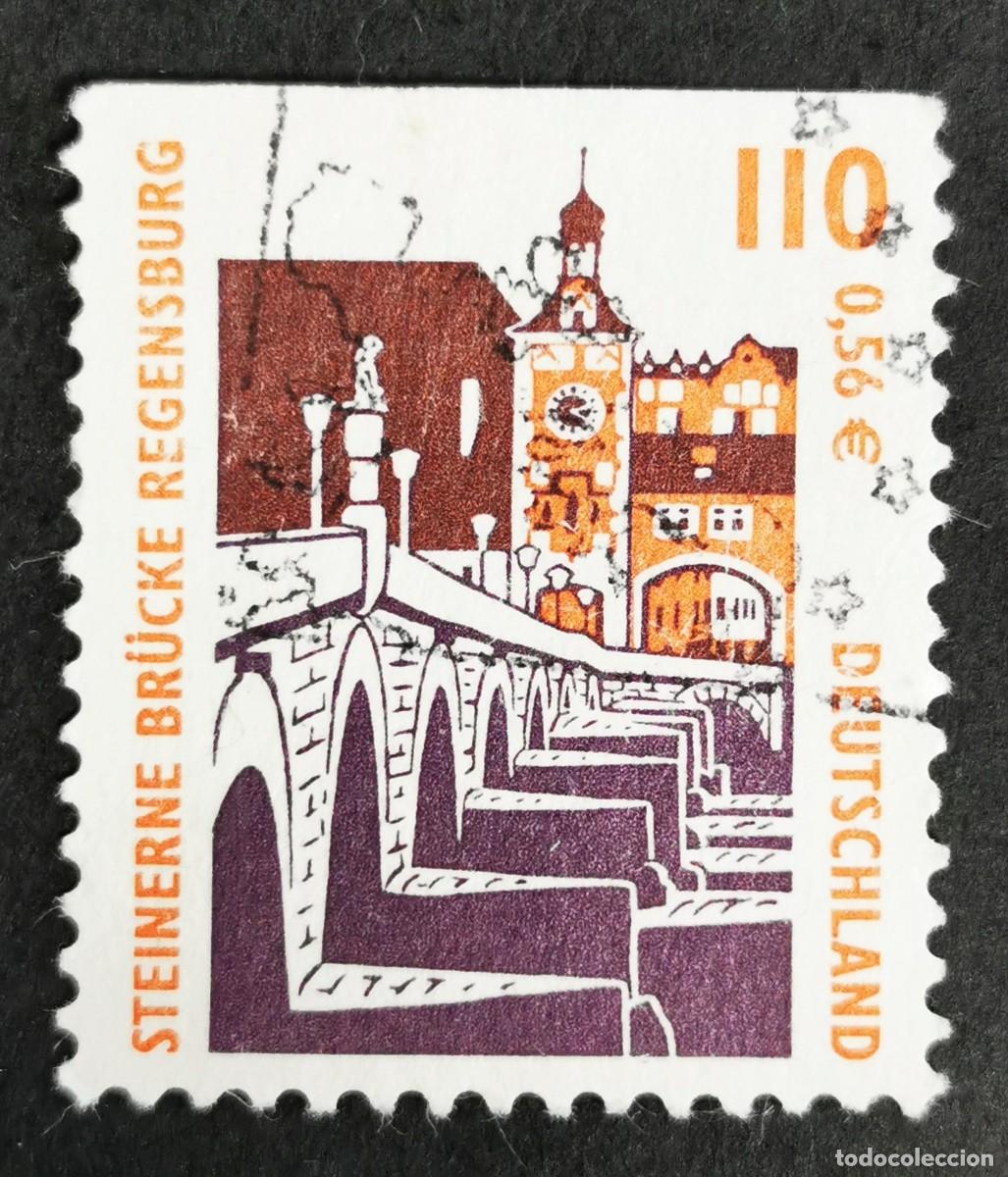 Sellos: Sello Alemania R. Federal 2000, Puente de piedra, Ratisbona, 10 Pf. Michel: DE 2140C