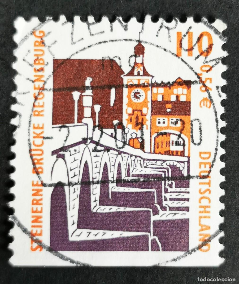 Sellos: Sello Alemania R. Federal 2000, Puente de piedra, Ratisbona, 10 Pf. Michel: DE 2140D