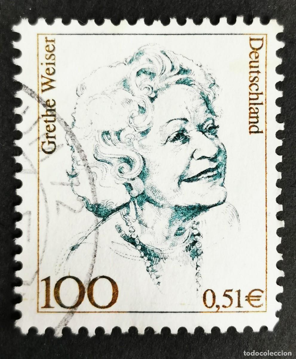 Sellos: Sello Alemania R. Federal 2000, Mujeres alemanas: Grethe Weiser (1903-1970), 100 Pf. Michel: DE 2149