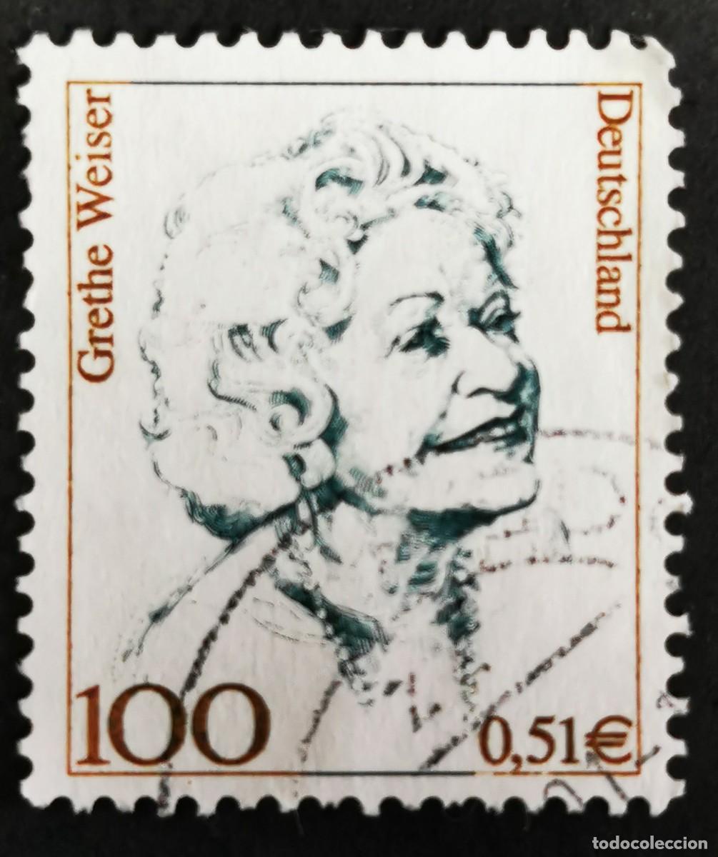 Sellos: Sello Alemania R. Federal 2000, Mujeres alemanas: Grethe Weiser (1903-1970), 100 Pf. Michel: DE 2149