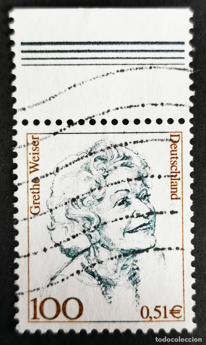 Sellos: Sello Alemania R. Federal 2000, Mujeres alemanas: Grethe Weiser (1903-1970), 100 Pf. Michel: DE 2149
