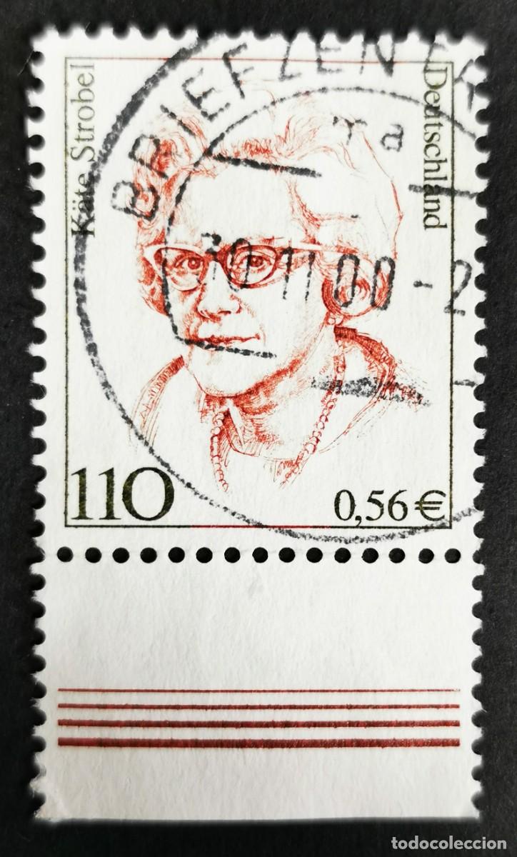 Sellos: Sello Alemania R. Federal 2000, Mujeres alemanas: K&auml;te Strobel (1907-1996), 110 Pf. Michel: DE 2150