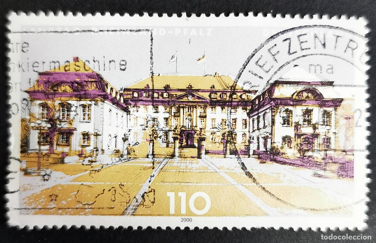 Sellos: Sello Alemania R. Federal 2000, Edificio Parlamento Estatal, Renania-Palati, 110 Pf. Michel: DE 2129