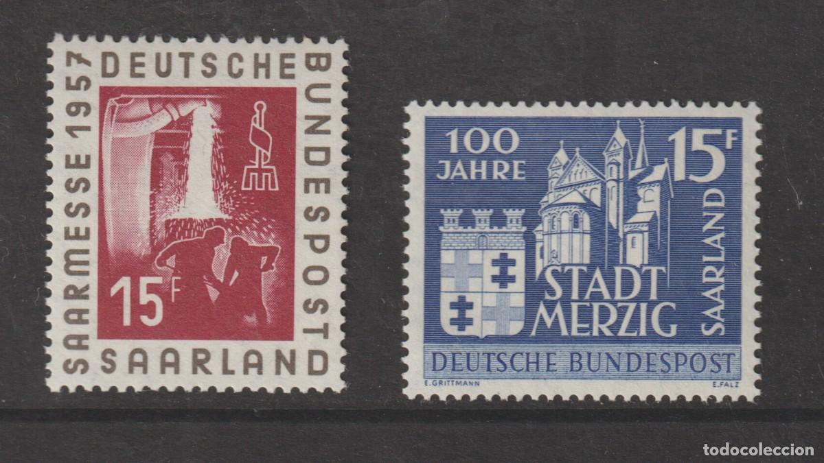 Sellos: Sarre 1957 - Yvert 382/383 mnh**