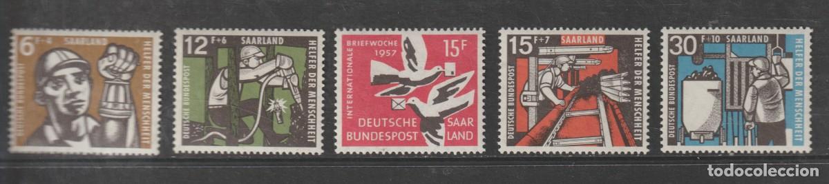 Sellos: Sarre 1957 - Yvert 386/390 mnh**