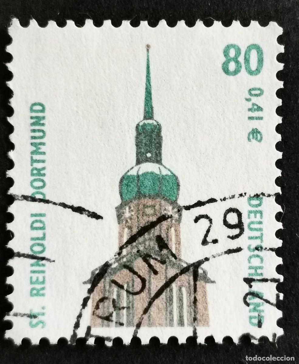 Sellos: Sello Alemania R. Federal 2001, Iglesia de San Reinoldi, Dortmund, 80 Pf. Michel: DE 2177