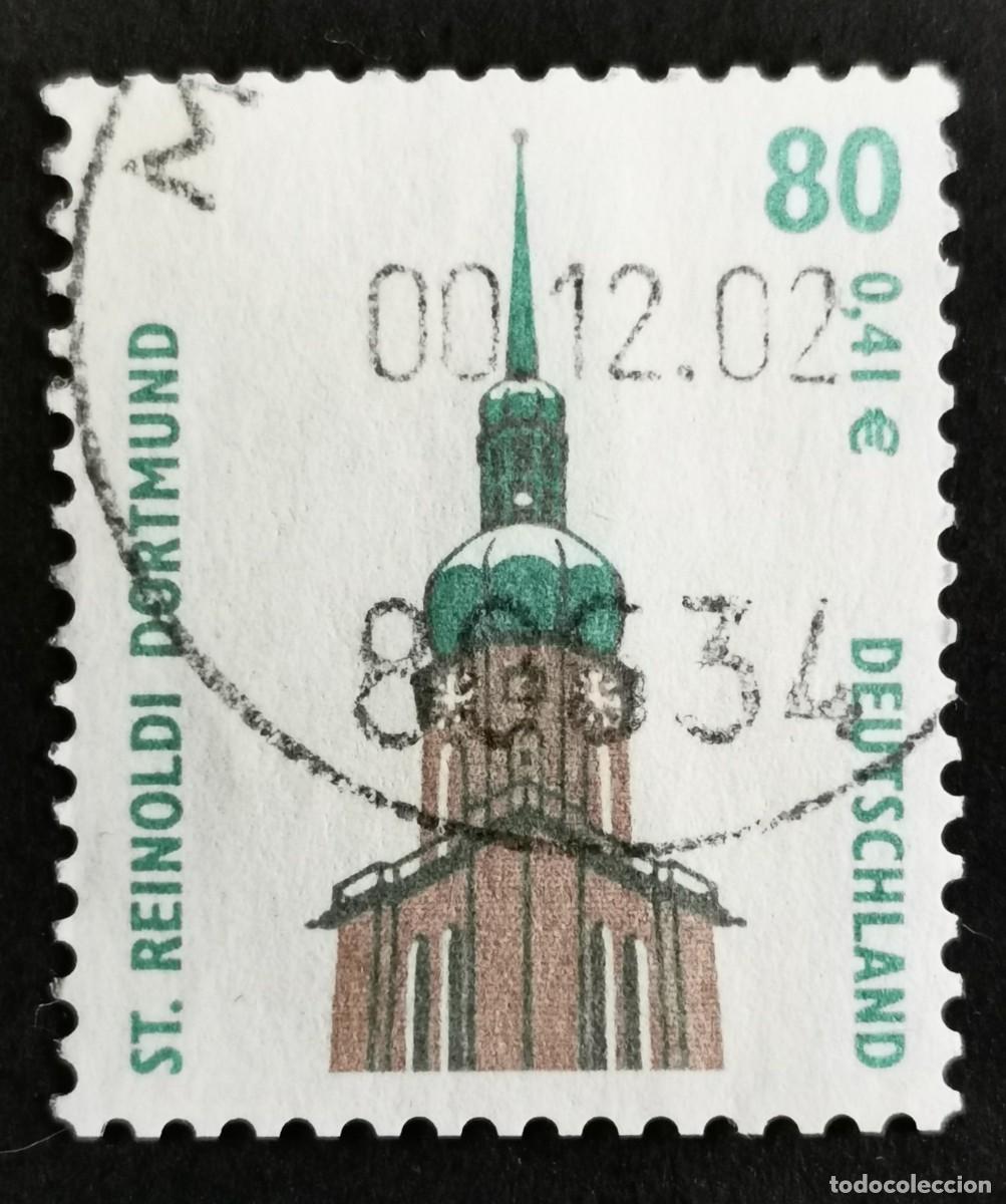 Sellos: Sello Alemania R. Federal 2001, Iglesia de San Reinoldi, Dortmund, 80 Pf. Michel: DE 2177