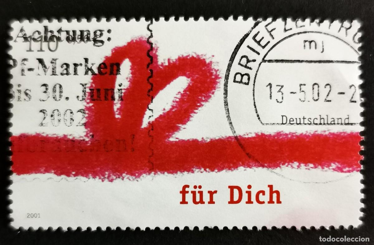 Sellos: Sello Alemania R. Federal 2001, Saludos - Para ti, 110 Pf. Michel: DE 2223