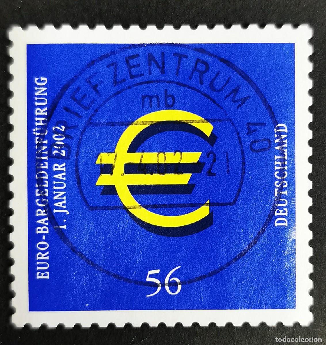 Sellos: Sello Alemania R. Federal 2002, S&iacute;mbolo monetario del euro, 56 Pf. Michel: DE 2234
