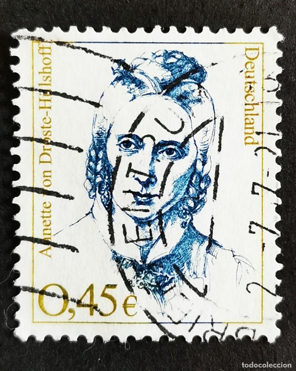 Sellos: Sello Alemania R. Federal 2002, Mujeres alemanas: Annette Droste-H&uuml;lshoff, 0,45 &euro; Michel: DE 2295