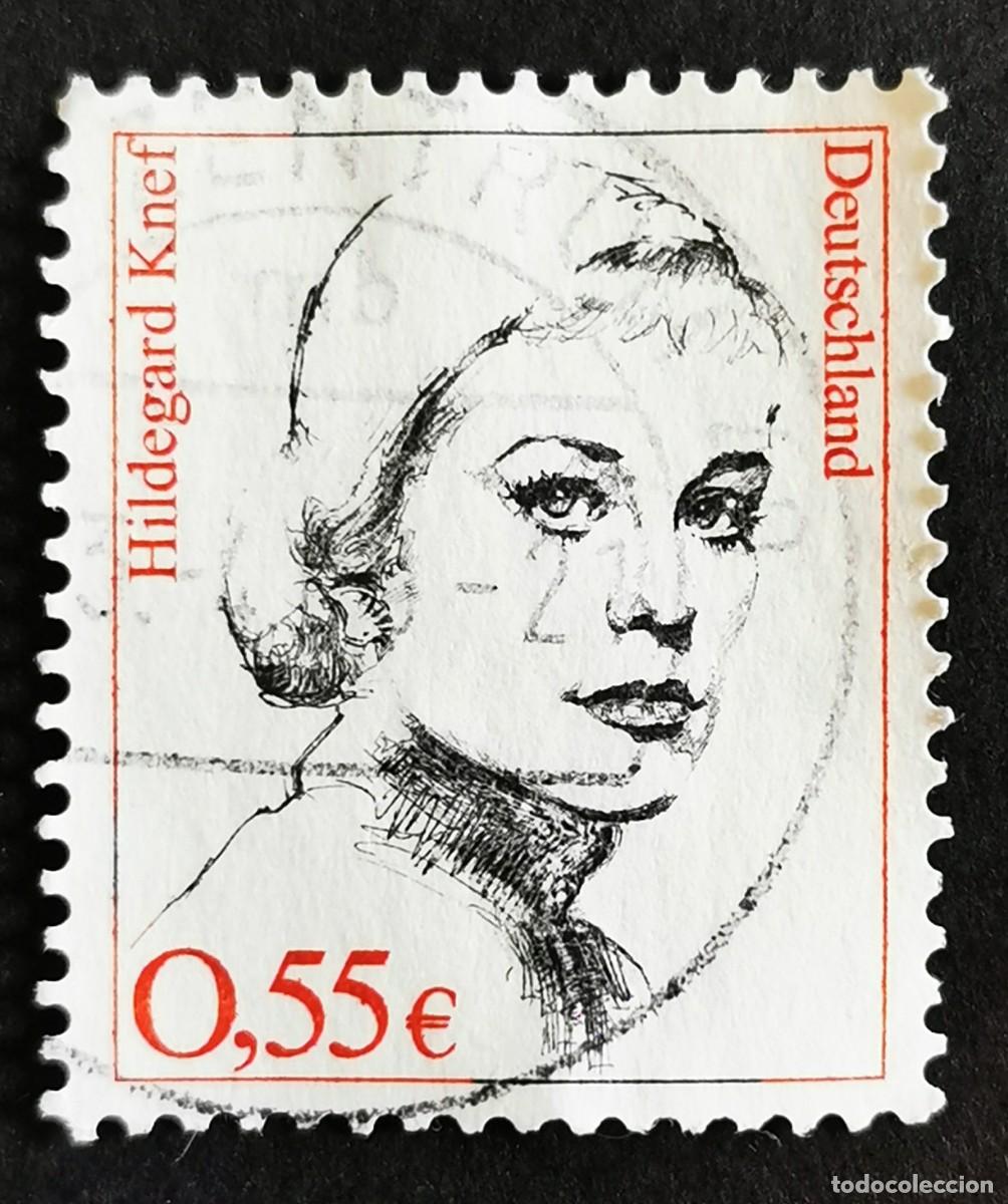 Sellos: Sello Alemania R. Federal 2002, Mujeres alemanas: Hildegard Knef (1925-2002), 0,55 &euro; Michel: DE 2296
