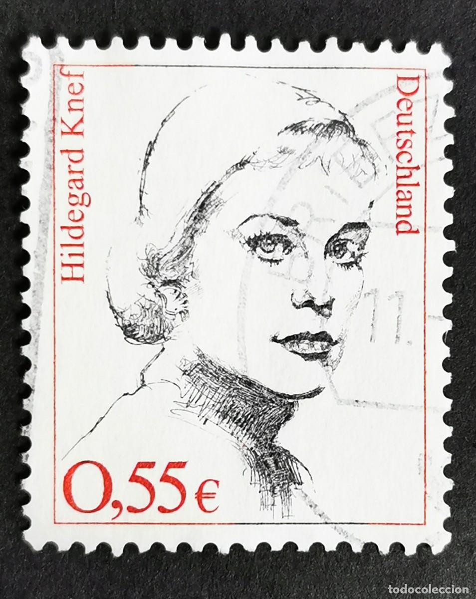 Sellos: Sello Alemania R. Federal 2002, Mujeres alemanas: Hildegard Knef (1925-2002), 0,55 &euro; Michel: DE 2296