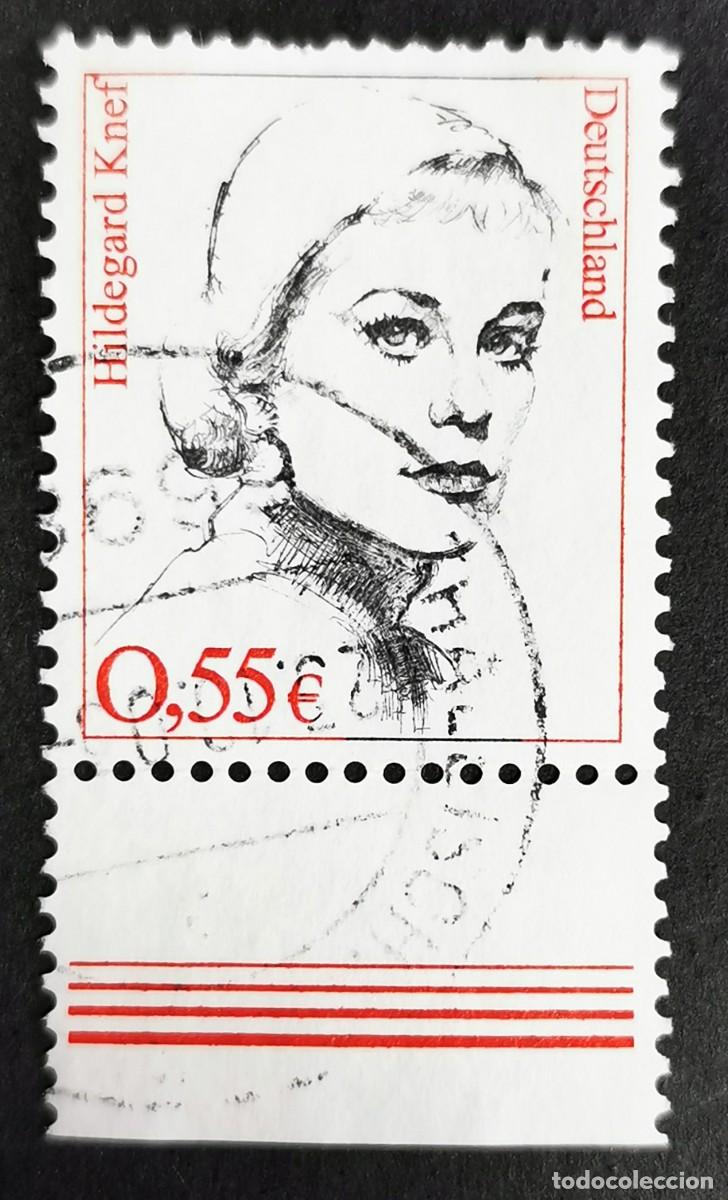 Sellos: Sello Alemania R. Federal 2002, Mujeres alemanas: Hildegard Knef (1925-2002), 0,55 &euro; Michel: DE 2296