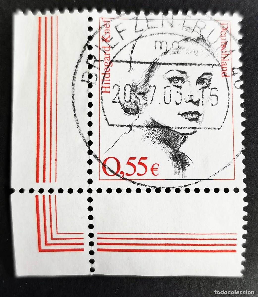 Sellos: Sello Alemania R. Federal 2002, Mujeres alemanas: Hildegard Knef (1925-2002), 0,55 &euro; Michel: DE 2296