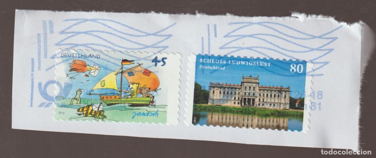 Sellos: Alemania, sellos usados sobre fragmento