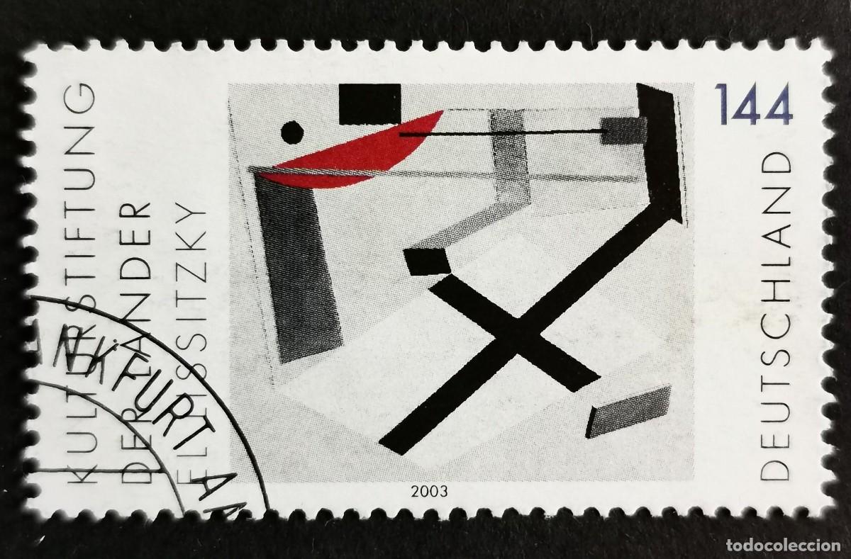 Sellos: Sello Alemania R. Federal 2003, Proun 30t, pintura de El Lissitzki, 144 ct Michel: DE 2308